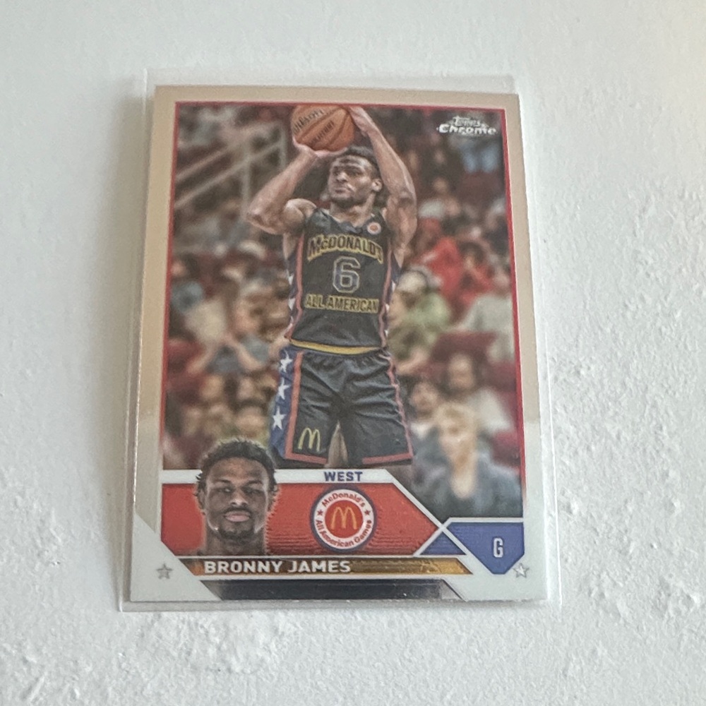 Topps Chrome Basketball Card - Black and Red